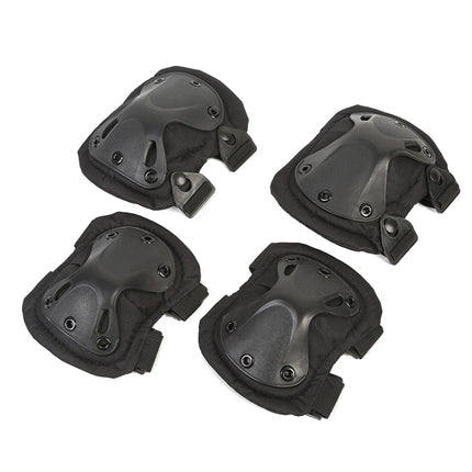 4pcs/set Sports Knee and Elbow Pads Outdoor Sport Safety Gear Drop(Black)-garmade.com