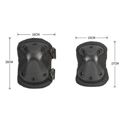 4pcs/set Sports Knee and Elbow Pads Outdoor Sport Safety Gear Drop(Desert Digital)-garmade.com