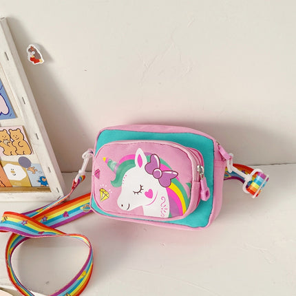 Children Shoulder Messenger Bag Cute Coin Backpack(Pink)-garmade.com