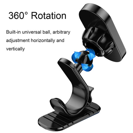 D6 360-degree Rotating Magnetic Suction Car Mobile Phone Holder(Black)-garmade.com