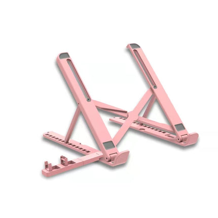 2 In 1 Laptop Mobile Phone Stand Heightening Cooling Stand(Pink)-garmade.com