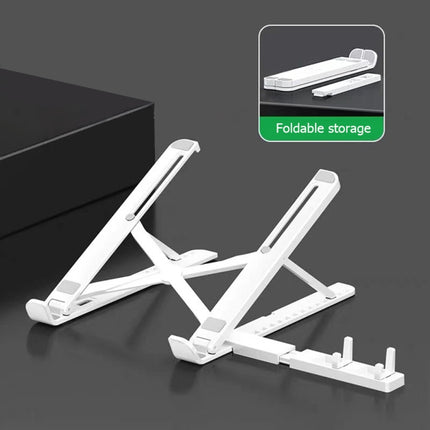 2 In 1 Laptop Mobile Phone Stand Heightening Cooling Stand(White)-garmade.com