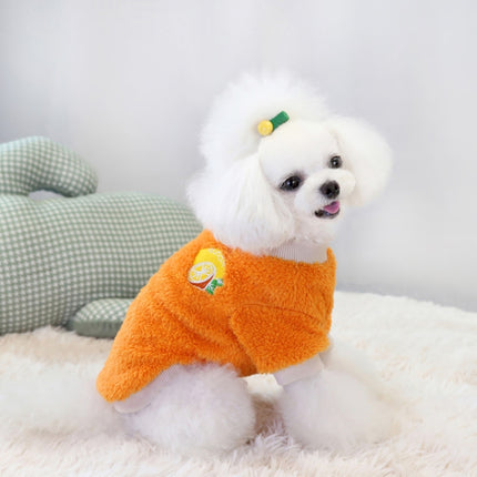 2pcs Dogs Keep Warm Two Feet Clothes Bipanda Cat Clothes, Size: S(Navel Orange)-garmade.com