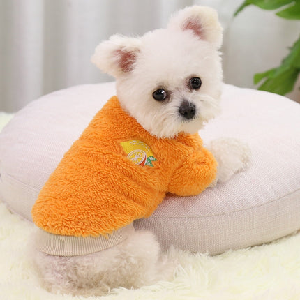 2pcs Dogs Keep Warm Two Feet Clothes Bipanda Cat Clothes, Size: M(Navel Orange)-garmade.com