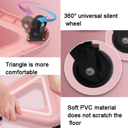 3 Wheel Abdominal Muscle Discs Slimming Device Core Strength Exercise Rollers(Pink)-garmade.com