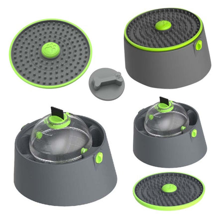 Multi-functional Card Dog Cage Licking Plate Suction Cup Dog Feeder, Specification: Disc-garmade.com