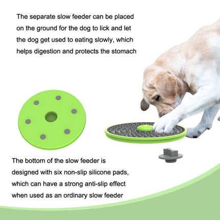 Multi-functional Card Dog Cage Licking Plate Suction Cup Dog Feeder, Specification: Bowl+Disc-garmade.com