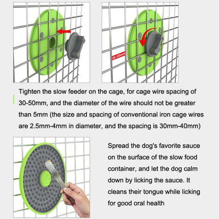 Multi-functional Card Dog Cage Licking Plate Suction Cup Dog Feeder, Specification: Bowl+Disc-garmade.com
