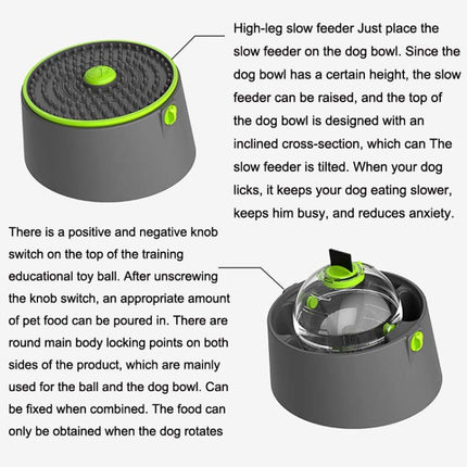 Multi-functional Card Dog Cage Licking Plate Suction Cup Dog Feeder, Specification: Bowl+Ball-garmade.com