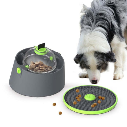 Multi-functional Card Dog Cage Licking Plate Suction Cup Dog Feeder, Specification: Bowl+Ball+Disk-garmade.com