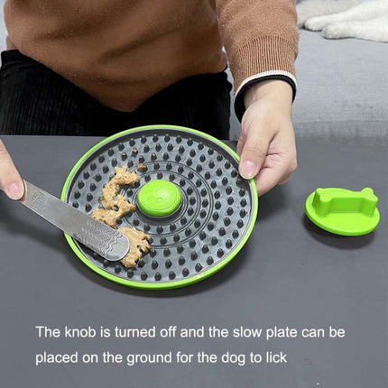 Multi-functional Card Dog Cage Licking Plate Suction Cup Dog Feeder, Specification: Bowl+Ball+Disk-garmade.com