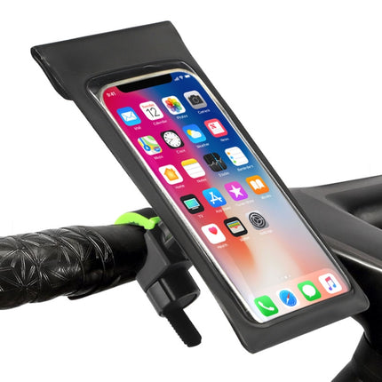 Outdoor Cycling Mobile Phone Navigation Waterproof Bracket(Black Green)-garmade.com