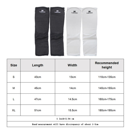 Elastic Breathable Karate Leg Guards Taekwondo EVA Board Protective Gear, Specification: M (White)-garmade.com