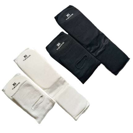 Elastic Breathable Karate Leg Guards Taekwondo EVA Board Protective Gear, Specification: L (White)-garmade.com