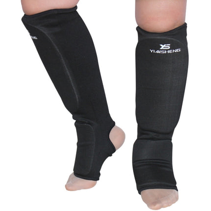 Elastic Breathable Karate Leg Guards Taekwondo EVA Board Protective Gear, Specification: L (Black)-garmade.com
