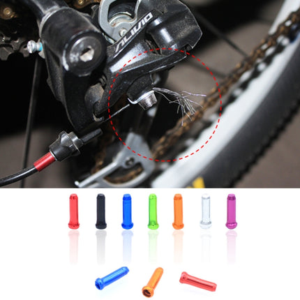 50pcs Mountain Road Bicycle Aluminum Alloy Brake Shifting Cable Core Cap(Random Color Delivery)-garmade.com