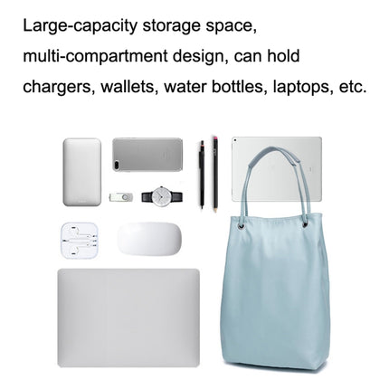 For Apple Macbook Shoulder / Handheld / Messenger Computer Bag, Size: Small(Lake Blue+Gray Mouse Pad)-garmade.com