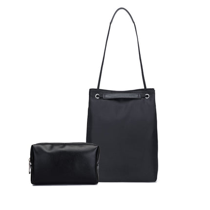 For Apple Macbook Shoulder / Handheld / Messenger Computer Bag, Size: Medium(Black+Black PU Power Bag)-garmade.com