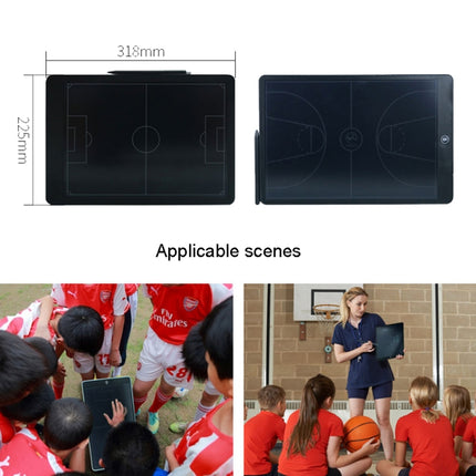 Electronic LCD Football Basketball Teaching Competition Explanation Board, Style: 15 inch Football-garmade.com