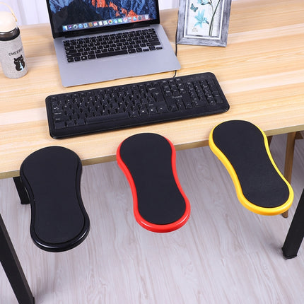 180 Degree Rotating Computer Table Hand Support Wrist Support Mouse Pad PU+Memory Cotton Model (Black)-garmade.com