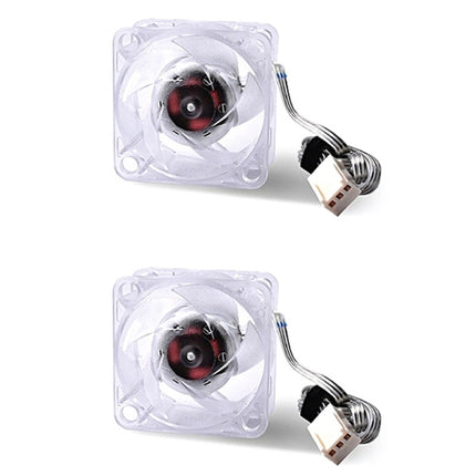 2pcs Ice Crystal F46 3-pin Transparent Fan Main Board Heat Dissipation Hydraulic Bearing For North And South Bridge(White)-garmade.com