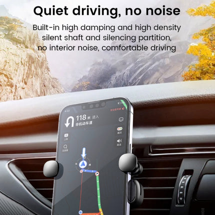 S03 Vehicle Air Outlet Gravity Navigation Mobile Phone Holder, Color: White Eagle Mouth-garmade.com