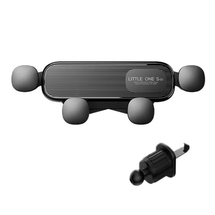 S03 Vehicle Air Outlet Gravity Navigation Mobile Phone Holder, Color: Black Spiral Clip-garmade.com