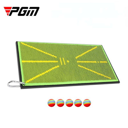 PGM DJD038 Golf Batting Pad Swing Practitioner Beads Training Trace Detection Cushion, Style: With 5 Sponge Balls-garmade.com