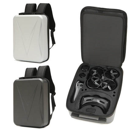 For DJI AVATA Advanced Edition Hard Shell Backpack Shoulder Bag Storage Bag Box Suitcase(Silver)-garmade.com