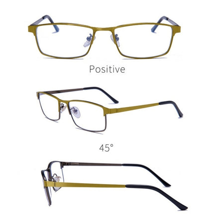 Progressive Multifocal Presbyopic Glasses Anti-blue Light Mobile Phone Glasses, Degree: +400(Gold)-garmade.com