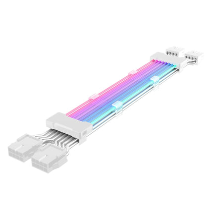 Double 8pin Graphics Card Power Supply Wire White 5V ARGB Neon Color Line-garmade.com