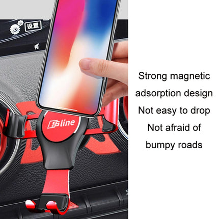 For Audi Car Strong Magnetic Phone Holder(A3/S3 Stand 2 red)-garmade.com