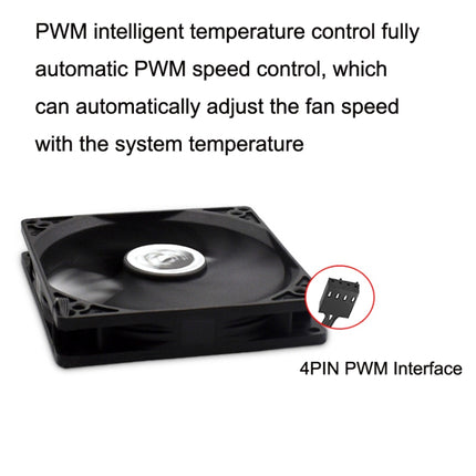 FANNER Ice Soul F10015 Desktop Computer Radiator PWM Intelligent Speed Regulation Ultra-thin Chassis Fan(Black)-garmade.com