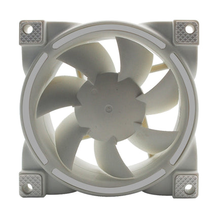 MF8025 Magnetic Suspension FDB Dynamic Pressure Bearing 4pin PWM Chassis Fan, Style: Non-luminous (White)-garmade.com