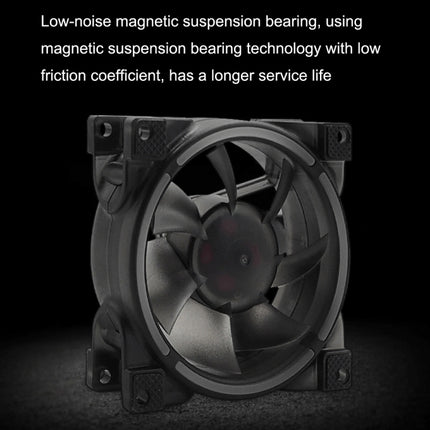 MF8025 Magnetic Suspension FDB Dynamic Pressure Bearing 4pin PWM Chassis Fan, Style: ARGB (White)-garmade.com
