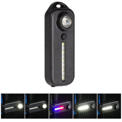 Bicycle Tail Light Type-C Rechargeable Outdoor Warning Light With Pen Clip(W677 Black Iron Box)-garmade.com