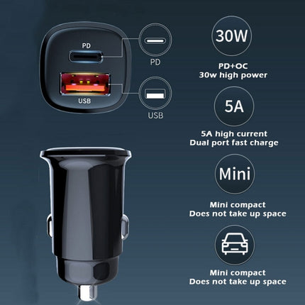 S-33 PD 30W Dual Port USB Super Fast Charge Car Charger-garmade.com