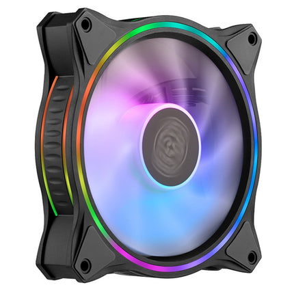 MF120 Halo Dual ARGB Light Effect Large Air Volume Chassis Cooling Fan(Black)-garmade.com