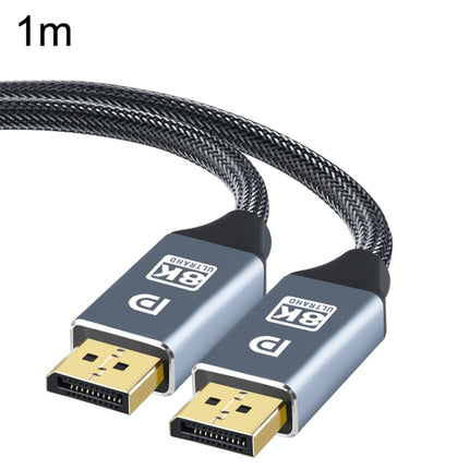 1m 1.4 Version DP Cable Gold-Plated Interface 8K High-Definition Display Computer Cable 30AWG OD:6.3MM With Nylon Mesh(Space Gray)-garmade.com