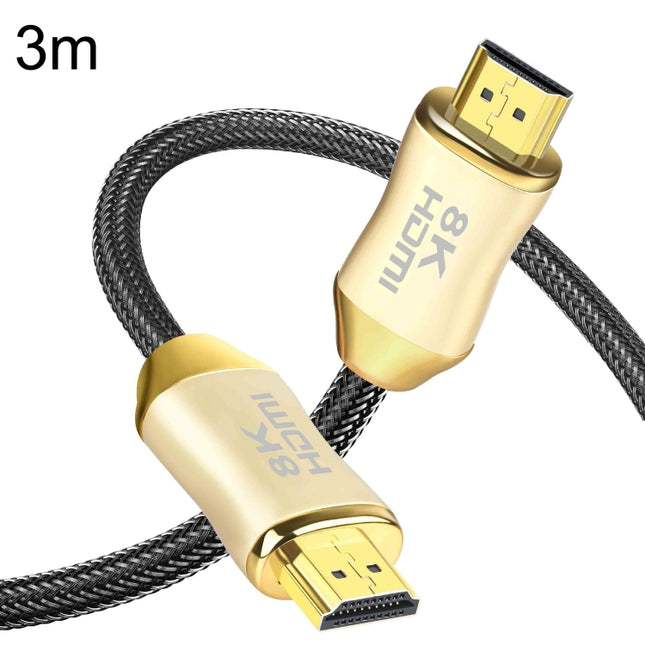 CO-HD801 3m HDMI 2.1 Version 8K 60Hz For PS4 Cable Projector Notebook Set-Top Box Cable(Gold)-garmade.com