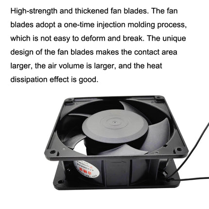 XIN RUI FENG XRX12038 110V Double Roller Cooling Fan 12cm Cabinet Power Distribution Cabinet Shaft-garmade.com