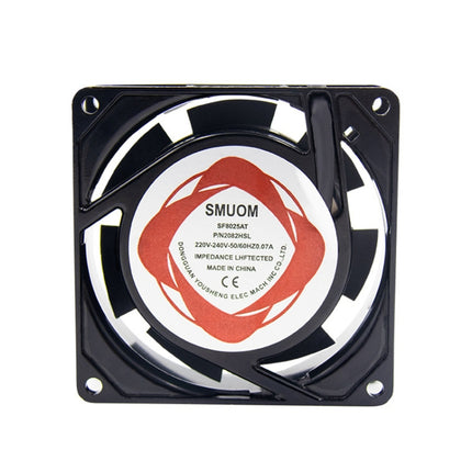 SMUOM SF8025AT 220V Oil Bearing 8cm Silent Chassis Cabinet Cooling Fan-garmade.com