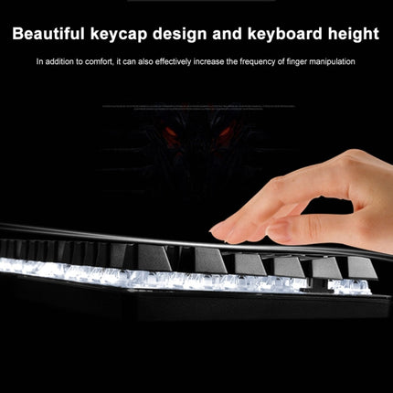 Ajazz AK35I 110 Keys White Light Backlight PBT Keycap Wired Mechanical Keyboard Tea Shaft (Gray White)-garmade.com