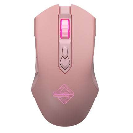 Ajazz AJ52PRO 8 Keys Three-mode Bluetooth/Wireless/Wired RGB Gaming Mouse(Aj52pro pink version)-garmade.com