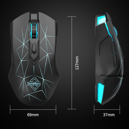 Ajazz AJ52PRO 8 Keys Three-mode Bluetooth/Wireless/Wired RGB Gaming Mouse(Aj52pro pink version)-garmade.com