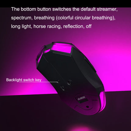 Ajazz AJ52PRO 8 Keys Three-mode Bluetooth/Wireless/Wired RGB Gaming Mouse(Aj52pro pink version)-garmade.com