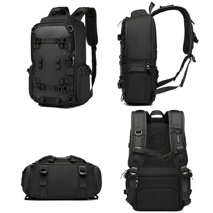 Ozuko 9587 Men Backpack Sports Helmet Men Backpack Breathable Waterproof And Wear-resistant(Black)-garmade.com