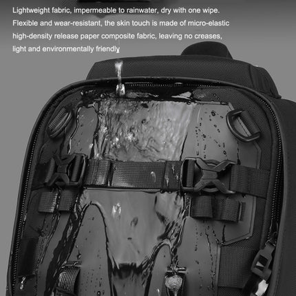 Ozuko 9587 Men Backpack Sports Helmet Men Backpack Breathable Waterproof And Wear-resistant(Black)-garmade.com