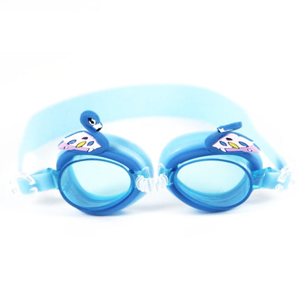 Cartoon Children Swimming Goggles Baby Waterproof Anti-fog High-definition Swimming Goggles(Blue Swan)-garmade.com