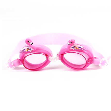 Cartoon Children Swimming Goggles Baby Waterproof Anti-fog High-definition Swimming Goggles(Pink Swan)-garmade.com